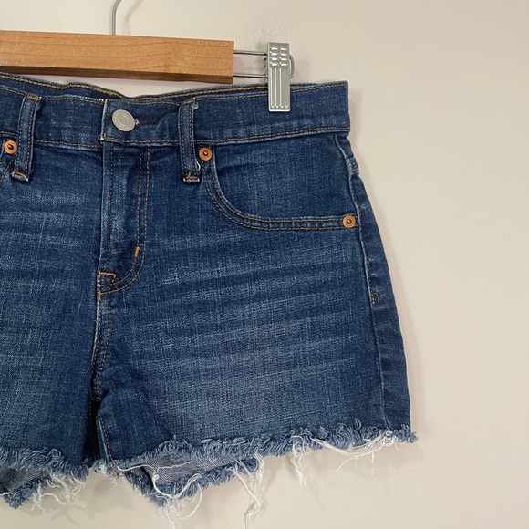 GAP Womens Jean Shorts Size 26 Blue 3" Short Dark Wash Cut Off Denim - Picture 3 of 11